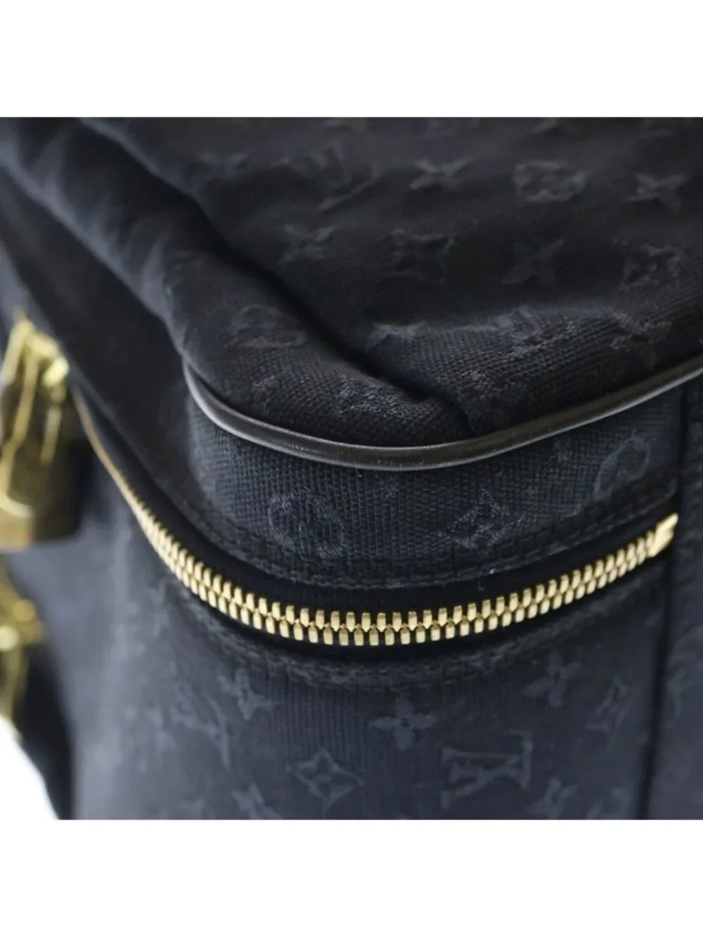 Louis Vuitton Monogram Mini Claudine Boston Bag Navy Canvas